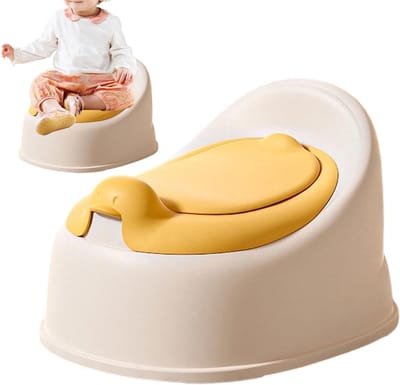 Kinder Potje - Zindelijkheidstoilet - Onderweg Zindelijk - Afneembare Pot - 34cm Hoog - Geel