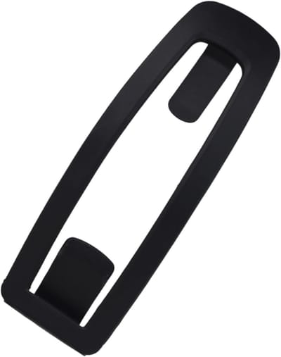 Vervangende helmgesp - Riemclip reserveonderdeel - Sportieve bevestiging - Slijtvast nylon materiaal - 9 x 3 cm - Zwart