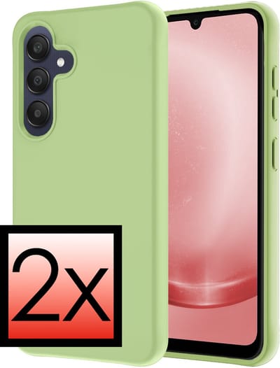 Hoesje - 2 Stuks - Geschikt voor Samsung Galaxy A26 - Sterk & Shockproof - Case Siliconen - Back Cover - Telefoon Hoes - Groen