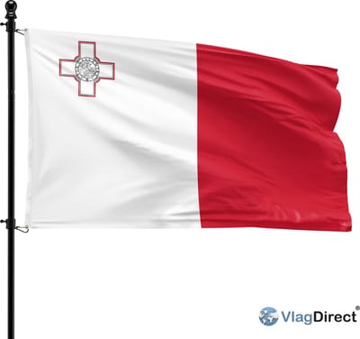 VlagDirect - Maltese vlag - Malta vlag - 90 x 150 cm.