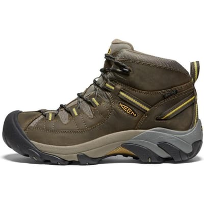 Keen Targhee II MID WP Confortables Bout Rond Mi-haut Chaussures d'Extérieur Homme Olive Noir Jaune 1002375 42.5 black
