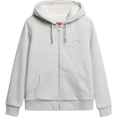 Superdry - Hoodie met Borgvoering en Rits - Dames - Hoodies