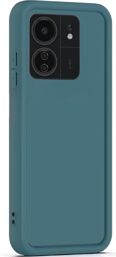 Hoesje geschikt voor Xiaomi Redmi 13C 4G & 5G / Poco C65 / Poco M6 - Versterkte randen - Bescherming Camera & Scherm - Matte Design Teal Groen