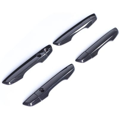 8 stuks Slimme Buitendeurklink Cover Trim Koolstofvezel Stijl Geschikt voor Honda Civic 10e 16-19 gray