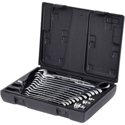KS Tools 503.4666 Ring-steeksleutelset 16-delig Sleutelbreedte (metrisch) 19 mm