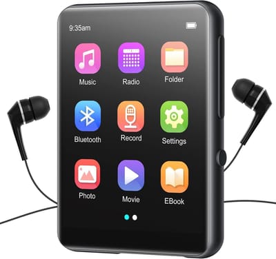 Ynkkvre - MP3-speler met Bluetooth 5.0 - 32GB Opslag & Uitbreidbaar - 2.4-inch Touchscreen - Hi-Fi Geluidskwaliteit - Ondersteuning voor APE/FLAC Formaten