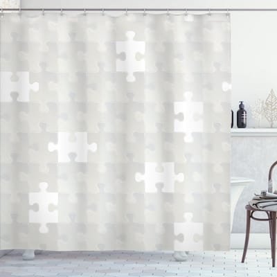 New Bed, Grijs Spel Spel Hobby Thema, Douchegordijn Badkamer Decor Set met Haakjes, 180 cm B 200 cm L