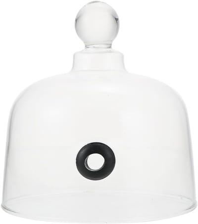 Glazen deksel voor cake en brood - Transparante cloche met luchttoevoer voor optimale dessert- en fruitbescherming, ideaal voor thuis, restaurant en bakkerij