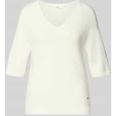 regular fit gebreide pullover van katoenmix