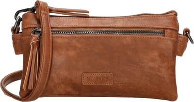Beagles Ferro Schoudertas Dames - Crossbodytas met verstelbare en afneembare schouderband - Tas van Imitatieleder - Bruin