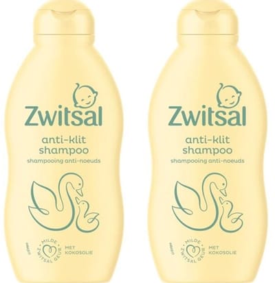 Zwitsal Anti-Klit Shampoo - Baby - prikt niet in de oogjes en helpt het babyhuidje te beschermen - 2 x 200 ml