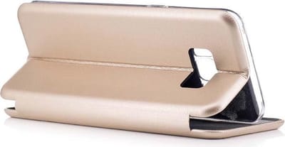 Hoesje geschikt voor Samsung Galaxy S8 - Kunstlederen Wallet Case Goud met Magneet sluiting - Portemonnee Hoesje - Book Case - Flip Cover - Klap - 360 beschermend Telefoonhoesje (Gold)