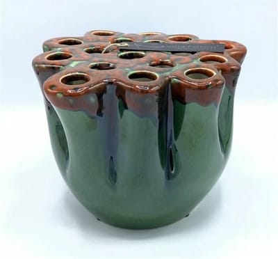 Groen Rode Vaas Okki 23x18