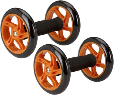 Fitness Wiel Set - Buikspierwiel - Kracht Training - Set van 2 - 24 cm - Oranje