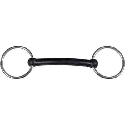 Mors met 2 ringen voor paard in rubber HorseGuard