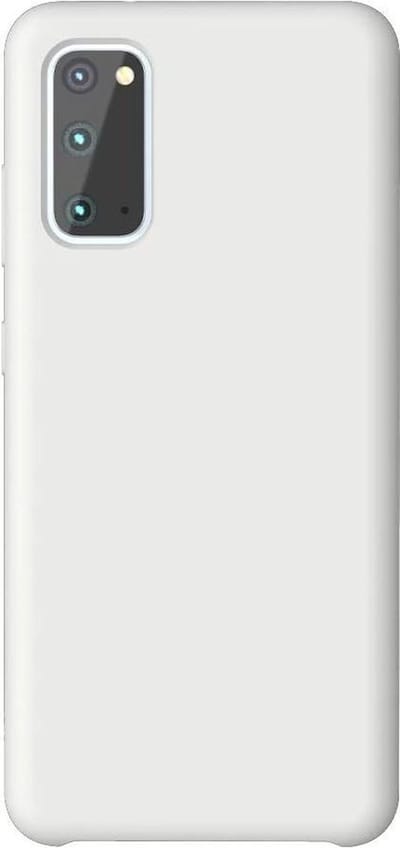 Solid hoesje Geschikt voor: Samsung Galaxy S20 Plus Soft Touch Liquid Silicone Flexible TPU Rubber - Wit