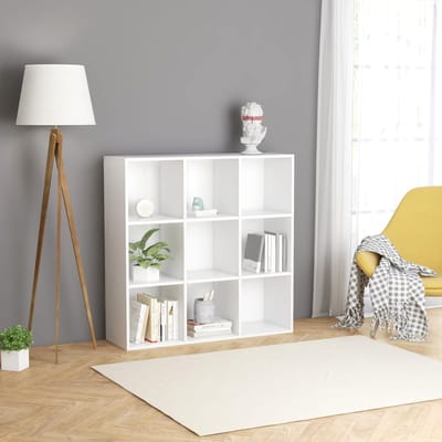vidaXL - Boekenkast - 98x29x97,5 - cm - bewerkt - hout - wit