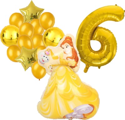 Belle ballonnen pakket - Belle en het Beest - 89x64cm - Folie Ballon - Prinses - Themafeest - 6 jaar - Verjaardag - Ballonnen - Versiering - Helium ballon