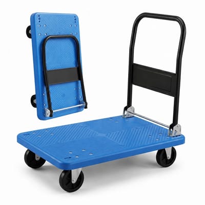 Transportwagen - 300 kg - blauw - met wielen