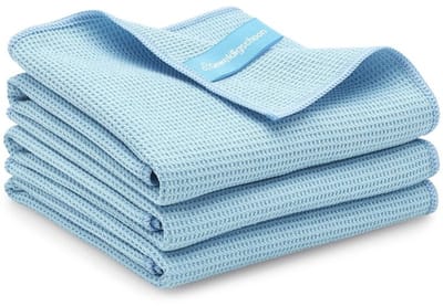 Geweldigschoon Droogdoeken - 45x60cm - 3 stuks - Microvezeldoeken - Maat M - Blauw