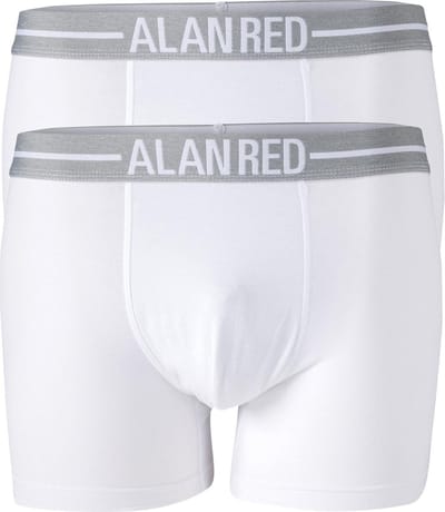 Alan Red Boxershort Wit 2Pack - Maat XL - Heren - Boxershorts