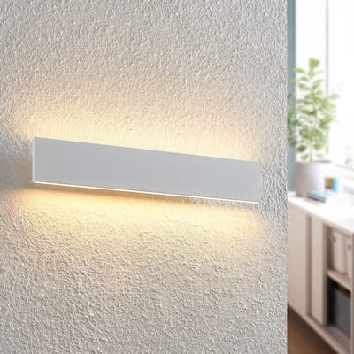 Lindby LED wandlamp Ignazia, 47 cm, wit, metaal, naar boven/naar beneden