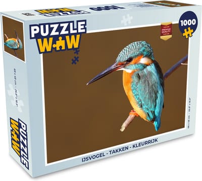 Puzzel IJsvogel - Takken - Kleurrijk - Legpuzzel - Puzzel 1000 stukjes volwassenen
