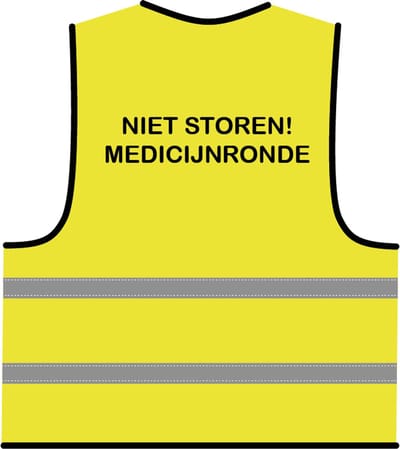 Medicatie hesje geel - veiligheidshesjes - one size maat - reflecterend