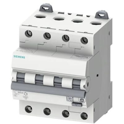 Siemens 5SU13467FP16 Aardlekschakelaar/zekeringautomaat Afmeting zekering = 3 4-polig 16 A 0.03 A