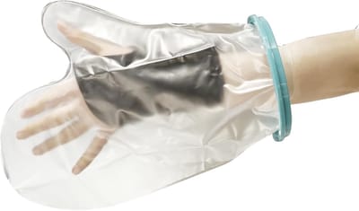 Gegoten afdekkingen voor doucherarm, Waterdichte gegoten afdekkingsarm, gegoten afdekking voor zwemmen, gegoten beschermer voor doucherarm volwassene, hand (diameter - 6,3")