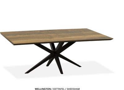 Maxfurn - Zeer krasvaste eettafel met verjongde rand 138x85cm | Kleur: Mango