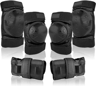 Beschermende Uitrusting Set - Pads Set - Sport Bescherming - Verstelbare Banden - S (10-25kg) - Zwart