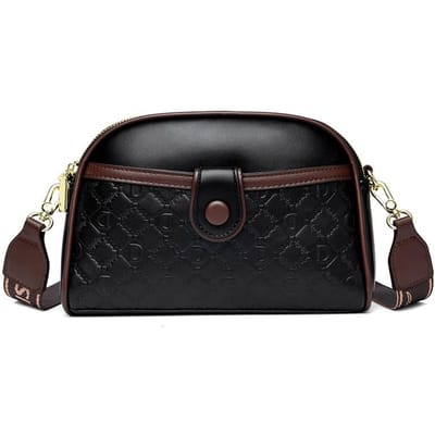 Nieuwe Populaire Kleine Vierkante Tas Koreaanse Versie Eenvoudig en Modieus Bedrukt Eén schouder Crossbody Tas voor Dames black