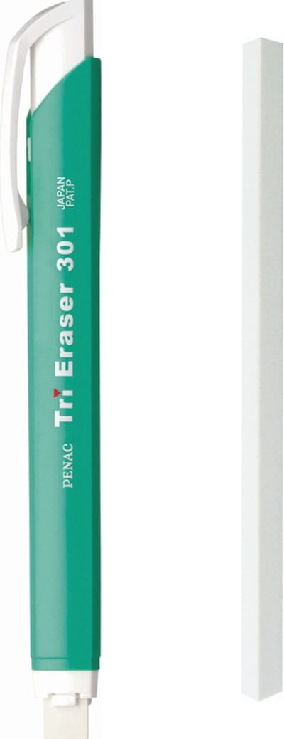 Penac Japan - Gumvulpotlood - Gum Pen - Pastel Groen + navulling - 8.25mm x 122mm gumpotlood