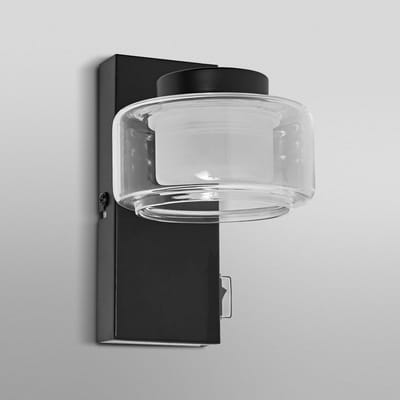 OSRAM ORBIS Flame wand- en plafondlamp met LED, zwart, 5,5W, 350lm, 3000/4000K, kleurtemperatuur instelbaar via wandschakelaar (koud wit/warm wit), IP44 bescherming tegen vreemde voorwerpen en spatwater