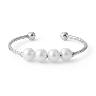 Anxiety Ring - (Parel) - Stress Ring - Fidget Ring - Anxiety Ring For Finger - Draaibare Ring Dames - Spinning Ring - Spinner Ring - Zilver 925