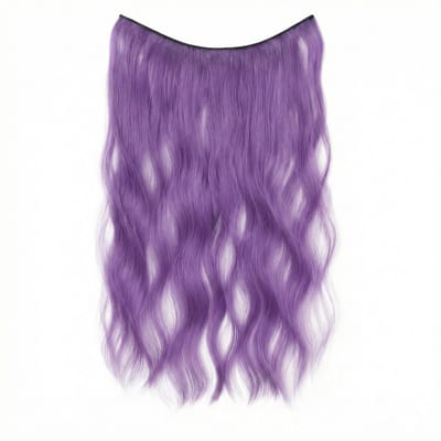 Paars hairextensions dames clip in set lang golvend synthetisch haar met meerdere banen voor levendige kleuraccenten en extra lengte