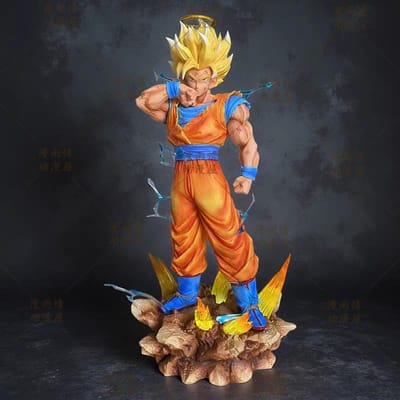 DX Studio Dragon BallZ Oneindige Super Saiyan 2 Goku Vorm SSj3 11.81Inch/34cm Kan Gloeiende beweging PVC Strijdfiguur Speelgoed Cadeaus With box