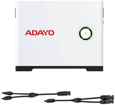 ADAYO DA802 Wandgemonteerde 2.4G/5G WiFi Balkon Zonne-energie Accu 2240Wh Mini-batterij Compatibel met 99% Mini-omvormers Lithium-ijzerfosfaatbatterij