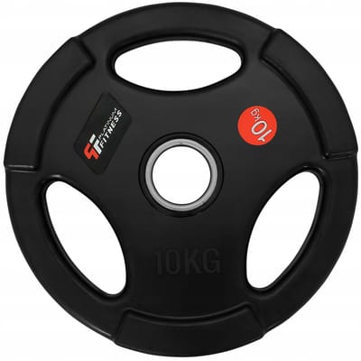 Platinum Fitness Olympisch gewicht 10kg - Rubberen gecoat met handgrepen