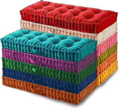Bankkussen - Zitkussen - Binnen Zitten - Pluche Fluweel - 100x45x10CM - Lichtgrijs
