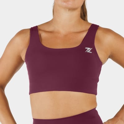ZEUZ Dames Sport BH Longline – Medium Support Fitness - Paars - XS