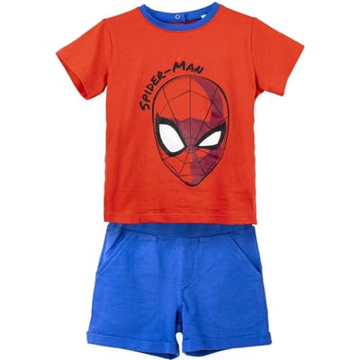 T-shirt en shortset voor babyjongens Cerda French Terry Spiderman