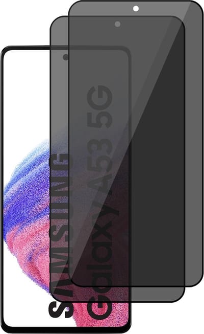 Privacy Screenprotector geschikt voor Samsung Galaxy A53 - Volledig Dekkende Gehard Glas Tempered Glass Screen Protector - 2 Stuks