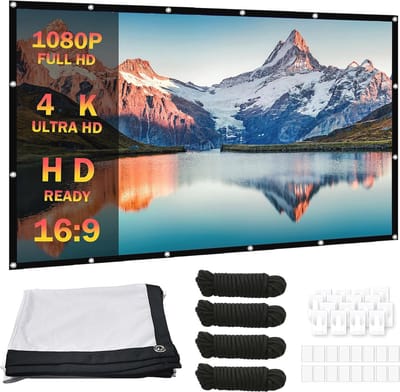 Draagbaar 120 inch projectiescherm - 16:9 HD, opvouwbaar en rimpelvrij - Ideaal voor thuis, school en buiten
