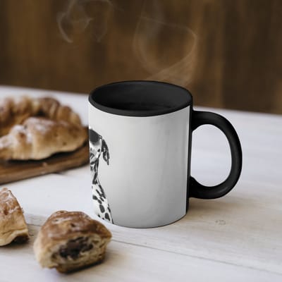 Magische Mok - Foto op Warmte Mokken - Koffiemok - Zonnebril - Dalmatiër - Wijnglas - Tong - Magic Mok - Beker - 350 ML - Theemok