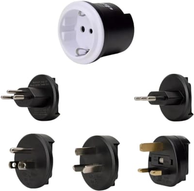 Kopp Universele Reisadapter - Wereldwijde stroomadapter voor meer dan 150 landen - Compatibel met de VS, VK, CH, AUS, CN - Internationale reisstekkeradapter (alle)