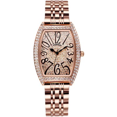 Dameshorloge Exquisiet Dameshorloge Modieus Waterdicht Kwarts Horloge Stalen Band Horloge Dames beige