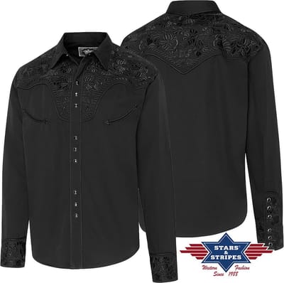 Heren Western Blouse Brody Stars&Stripes maat S