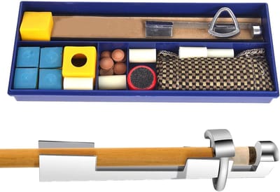 Biljartkeu Reparatie - Onderhoudsset Keu - Keu Tip Herstellen - Compleet Gereedschap - 24 cm Pakket - Multicolor